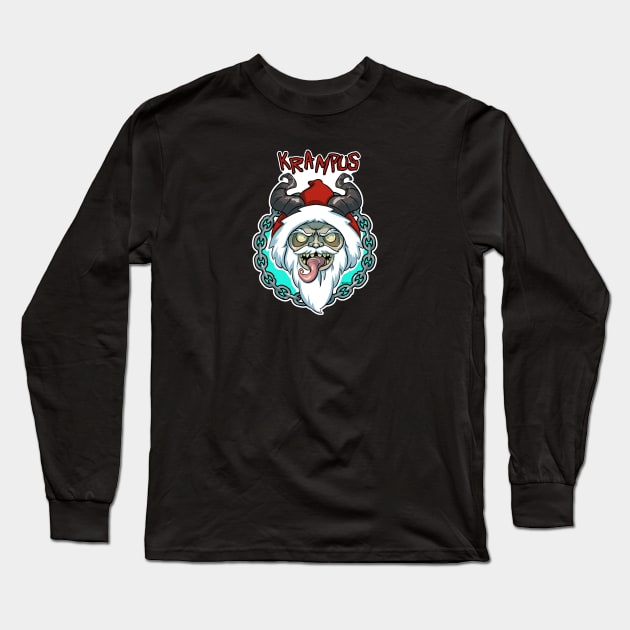 A very merry Krampus Christmas Long Sleeve T-Shirt by Dustinart